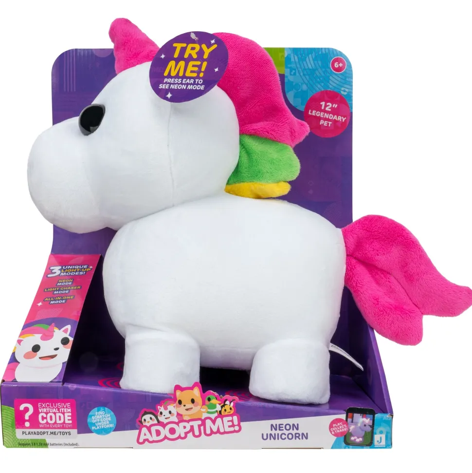 Adopt Me ! Neon Unicorn 12 Inch Light-Up Plush Mega-Neon Unicorn Cheap