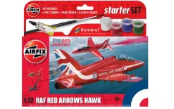 Airfix 1:72 Raf Red Arrows Hawk Small Model Starter Set Hot