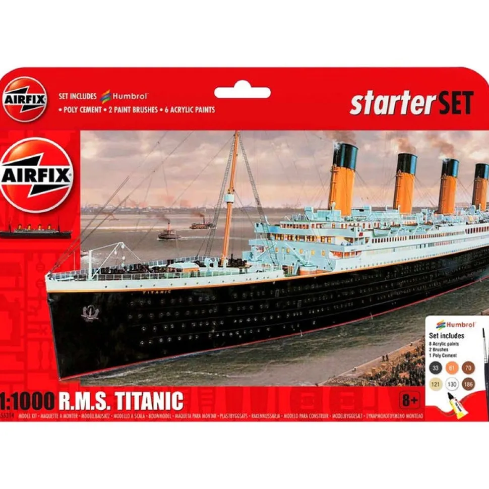 Airfix 1:1000 R.M.S. Titanic Large Model Starter Set Fashion