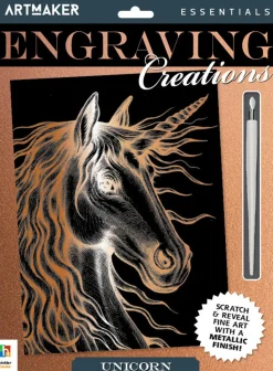 Hinkler Art Maker Essentials Engraving Art Mythical Creatures 3 Clearance