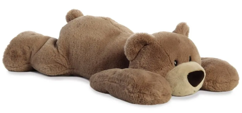Toyworld NZ AURORA HUGGA-WUG BEAR TAUPE LYING LARGE Shop