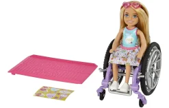Barbie Chelsea Doll & Wheelchair Blonde Hair Hot