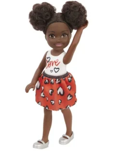 Barbie Club Chelsea Doll Heart Print Skirt Outlet