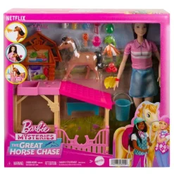 Barbie The Great Horse Chase Renee's Horse Nuturing Playset Clearance