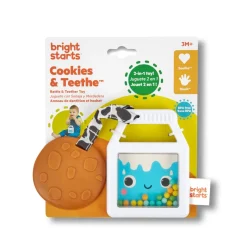 Bright Starts Cookies & Teeth Rattle Teether Toy Fashion