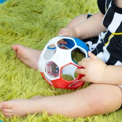 Bright Starts Oball Soccer Red, White & Blue Peg Toy Cheap