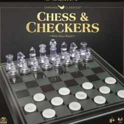 Cardinal Games Cardinal Classics Chess & Checkers With Glass Board New
