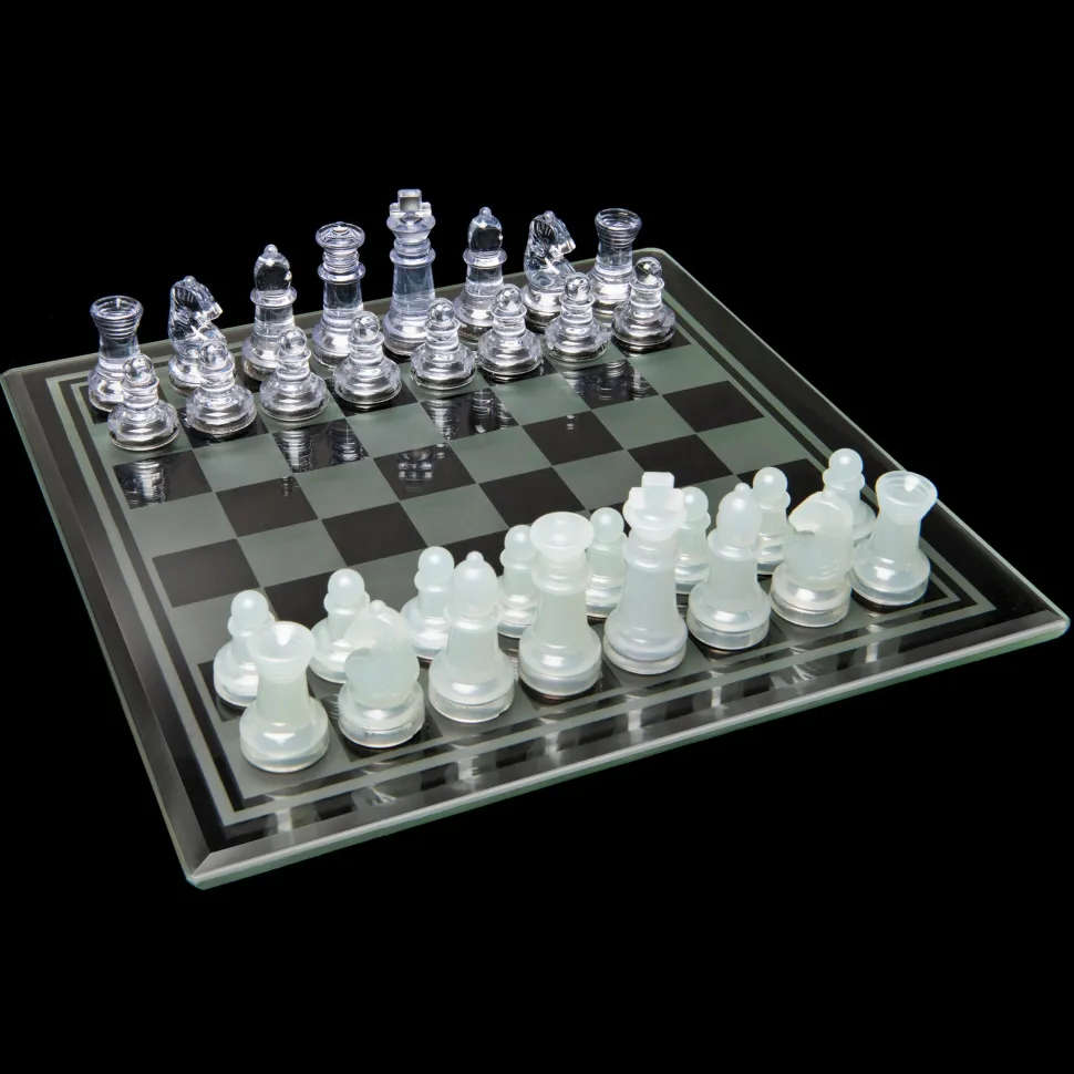 Cardinal Games Cardinal Classics Chess & Checkers With Glass Board New