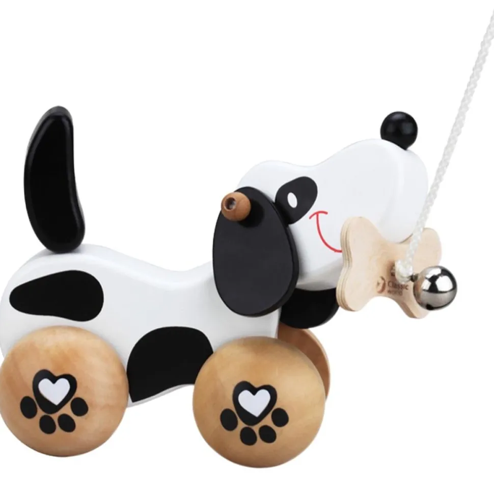 Classic World Wooden Pull Dog New