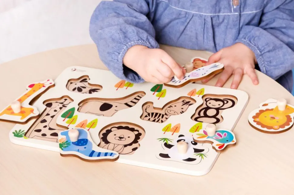 Classic World Zoo Puzzle With Knobs Store