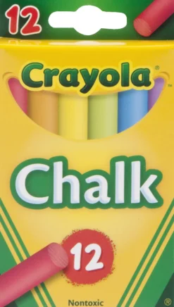 Crayola 12 Coloured Chalk Sticks Hot