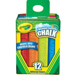 Crayola 12 Pack Sidewalk Chalk Boxed Cheap