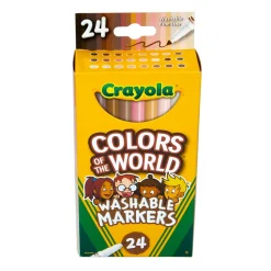 Crayola Colours Of The World Washable Markers 24 Pack New