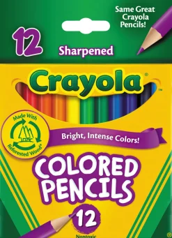 Crayola Half Size Coloured Pencils 12 Pack Best Sale