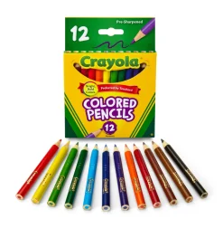 Crayola Half Size Coloured Pencils 12 Pack Best Sale