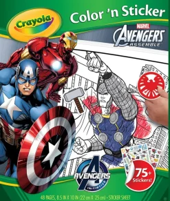 Crayola Marvel Avengers Colour & Sticker Book Shop