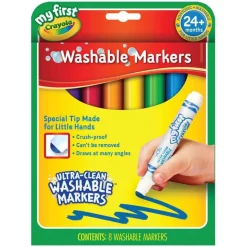 Crayola My First Washable Markers 8 Pack New