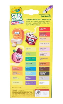 Crayola Smash Ups Mini Twistable Scented Crayons 24pk Hot