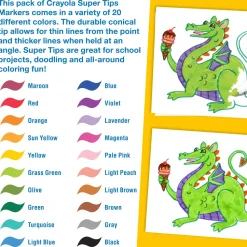 Crayola Super Tip Markers 20 Pack Online
