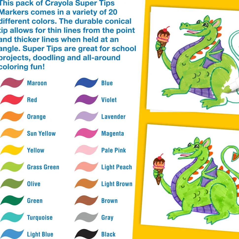 Crayola Super Tip Markers 20 Pack Online