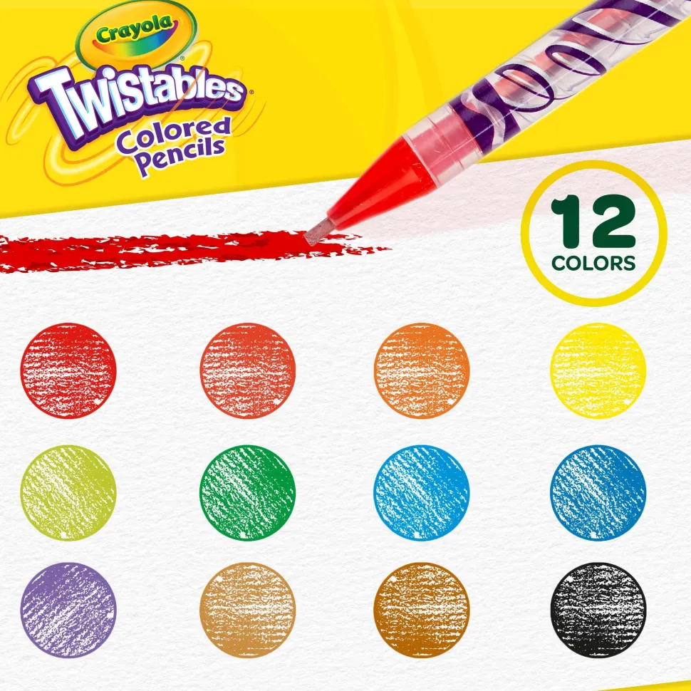 Crayola Twistables Coloured Pencils 12 Pack Flash Sale