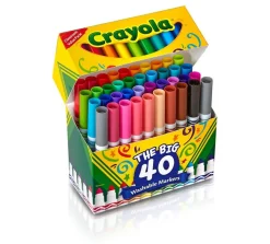 Crayola Ultra-Clean Broadline Washable Markers The Big 40 Pack Sale