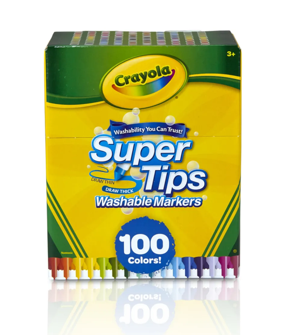 Crayola Washable Super Tip Markers 100 Pack Store