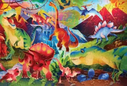 Crocodile Creek 100 Piece Holographic Puzzle Dinosaur World New