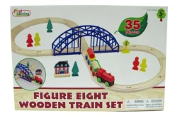 First Learning Wooden Figure Eight Train Set 35Pc Fashion