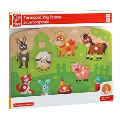 Hape Farmyard Peg Puzzle Fashion