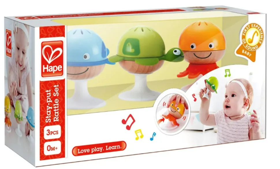 Hape Stay-Put Rattle Set Flash Sale