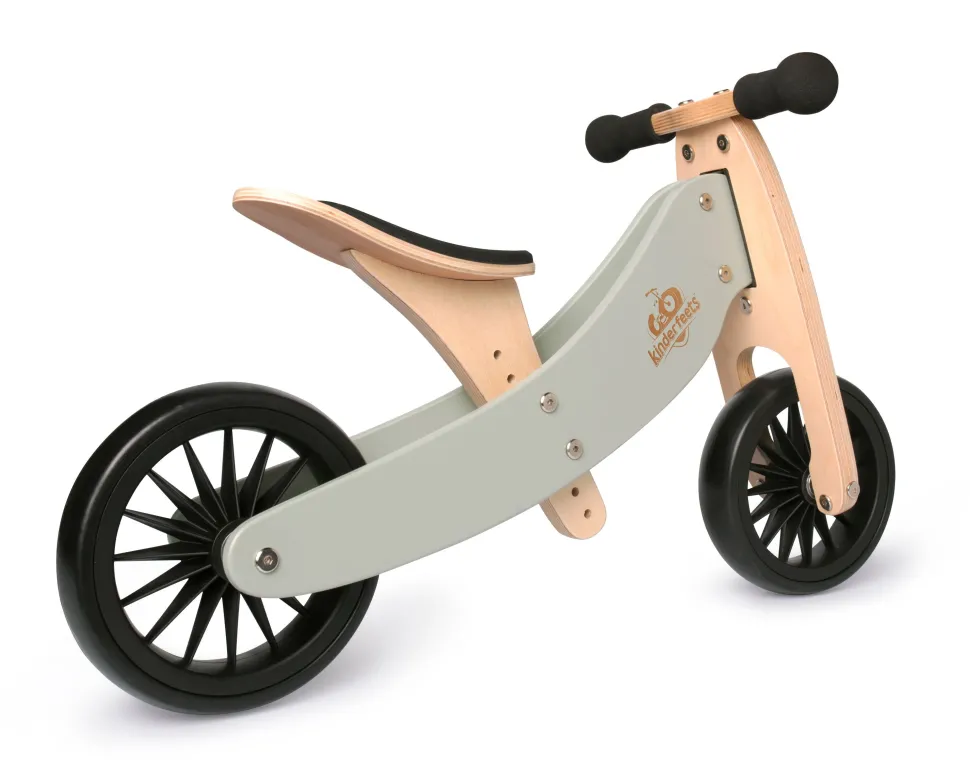 Kinderfeets Tiny Tot Plus Wooden Trike Silver Sage Discount