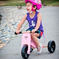 Kinderfeets Tiny Tot Plus Wooden Trike Rose Pink Best