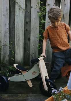 Kinderfeets Tiny Tot Plus Wooden Trike Silver Sage Discount