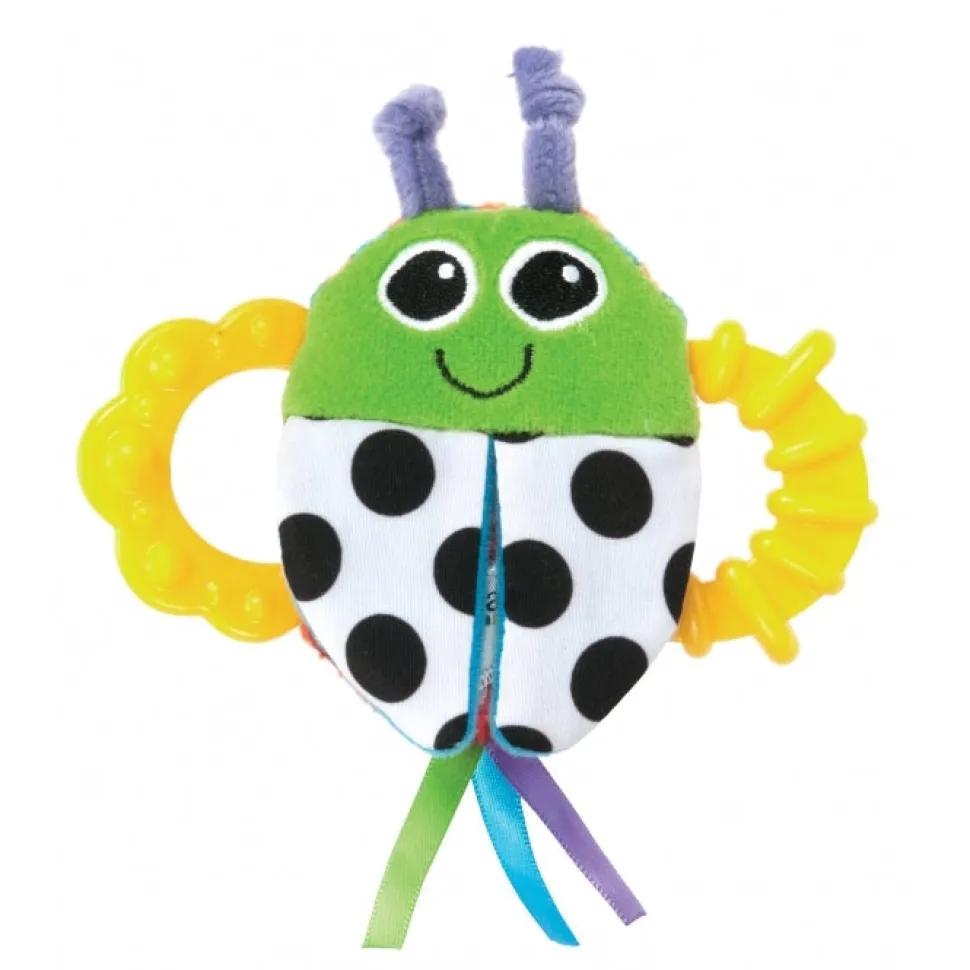 Lamaze Flip-Flop Bitty Bite Bug Rattle New