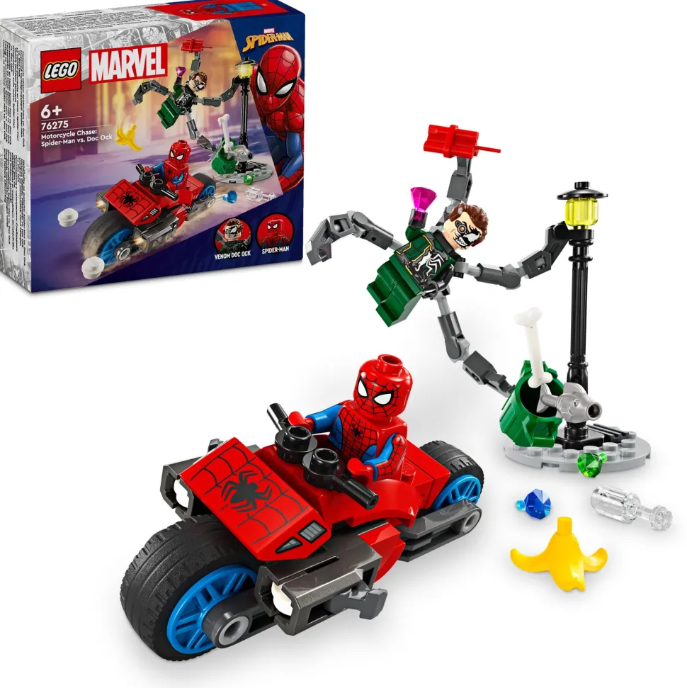 LEGO 76275 Marvel Motorcycle Chase: Spider-Man Vs. Doc Ock Flash Sale