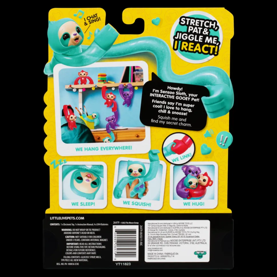 Little Live Pets Hug N Hang Zoogooz Single Pack Sensoo Sloth Outlet