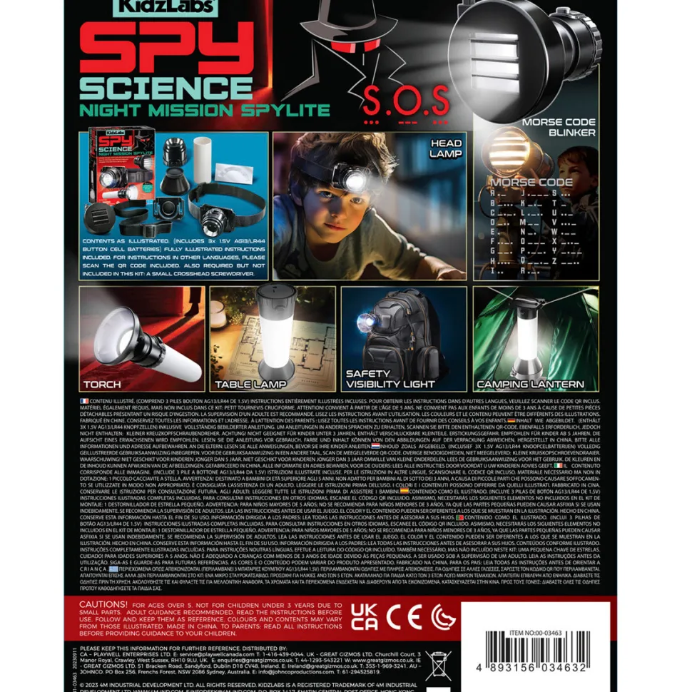 4M - Kidzlabs - Spy Science Night Mission Spylite Shop