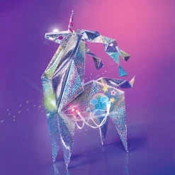 4M Kidz Maker Holographic Light-Up Origami Unicorn Shop