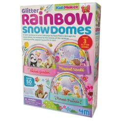 4M Kidzmaker Mini Glitter Rainbow Water Domes New