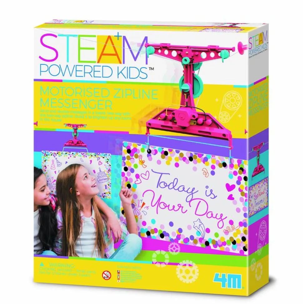 4M Steam Powered Kids Motorised Zipline Messenger Best Sale