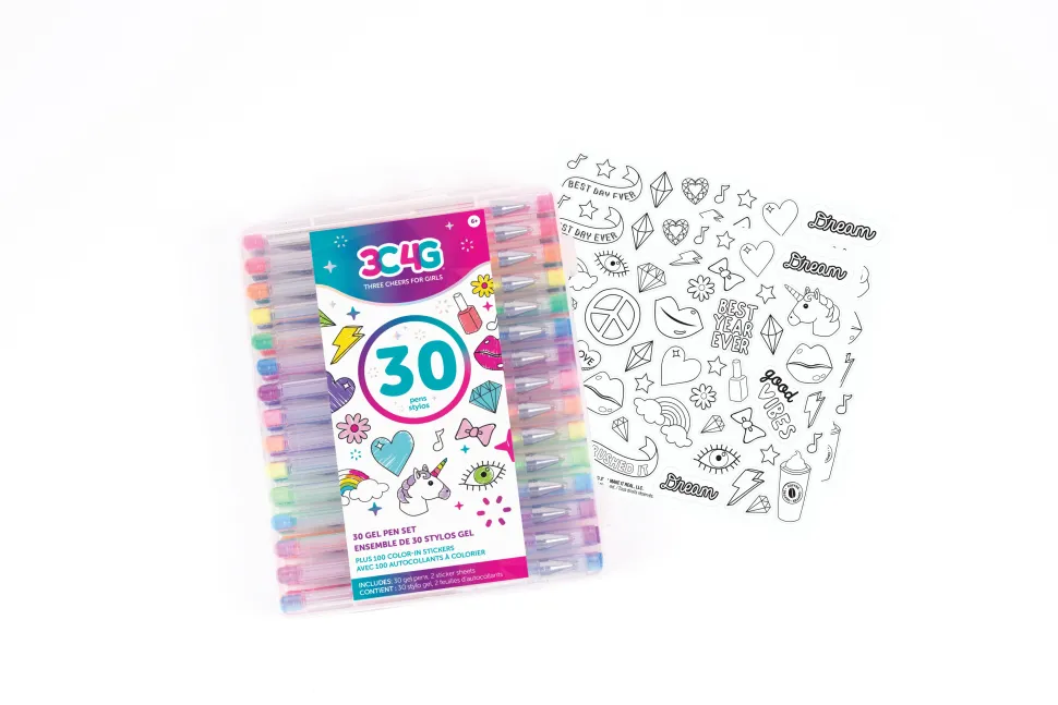3C4G Make It Real Three Cheers For Girls 30 Gel Pen Set Shop