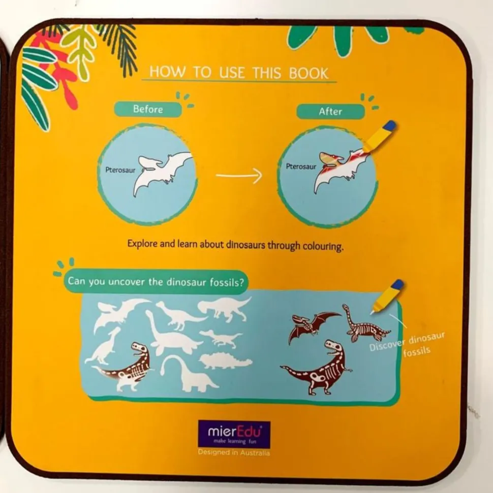 mierEdu Magic Water Doodle Book Dino World Outlet