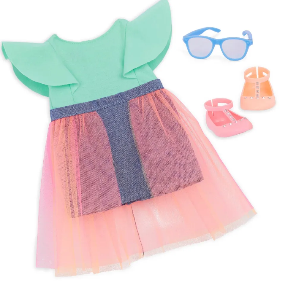 Our Generation 18 Inch Regular Doll With Denim & Tulle Skirt Lisa Shop