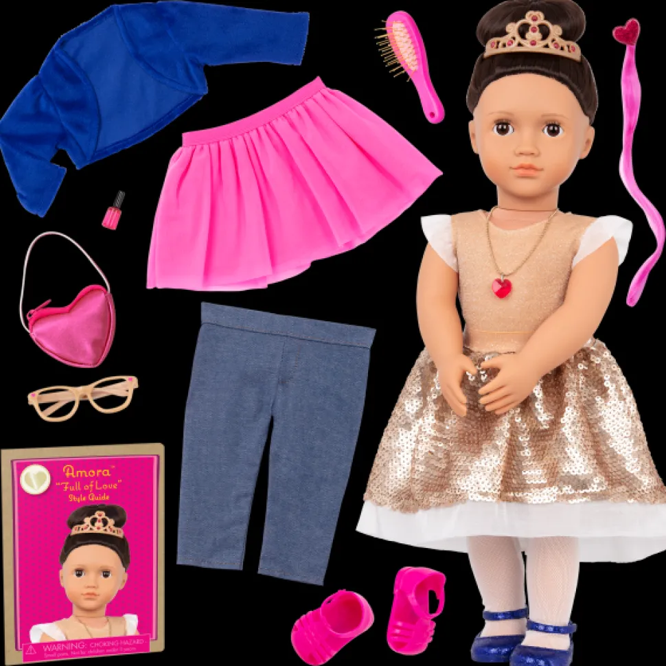 Our Generation 18 Inch(45cm) Deluxe Doll & Accessories Gift Set Amora "Full Of Love" Best Sale