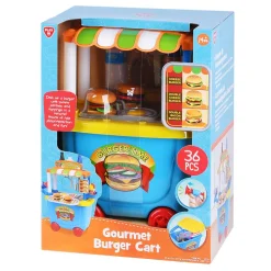 Playgo Toys Ent Ltd Playgo Toys Ent. Ltd. Gourmet Burger Cart 36 Piece Clearance