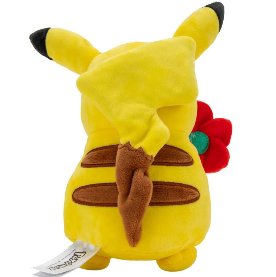 Pokemon 20cm Valentines Plush Pikachu With Red Flower Accessory Hot