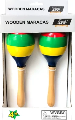 Toyworld NZ Ready Ace Audition Series Wooden Maracas Clearance