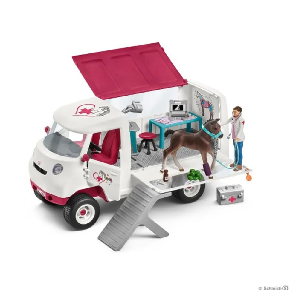 Schleich Mobile Vet With Hanoverian Foal Set Cheap