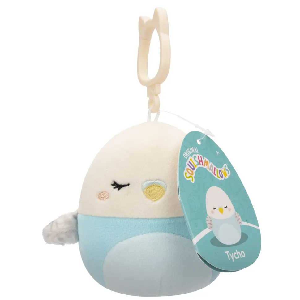Squishmallows 3.5 Inch Plush Clip-On S20 Tycho Blue And White Parakeet Cheap